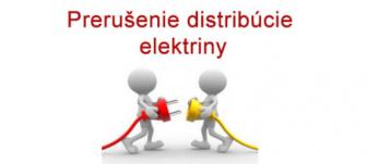 Oznámenie o prerušení distribúcie elektriny